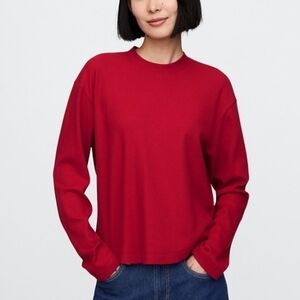 NWT Oversized Waffle T-shirt Red